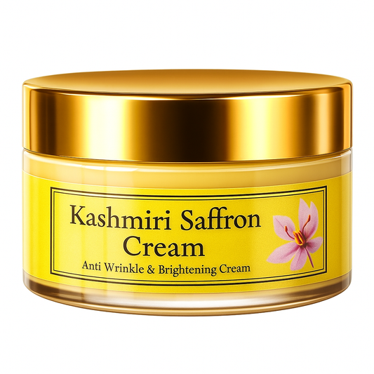 Kashmiri saffron face cream jar for glowing skin