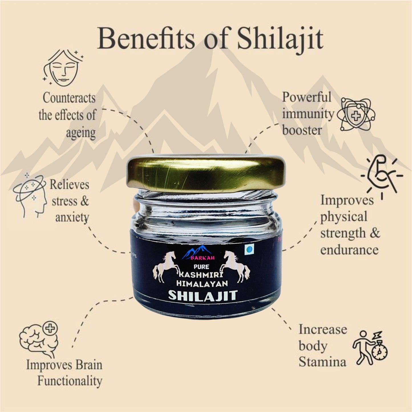 Natural Shilajit mineral supplement from Kashmir