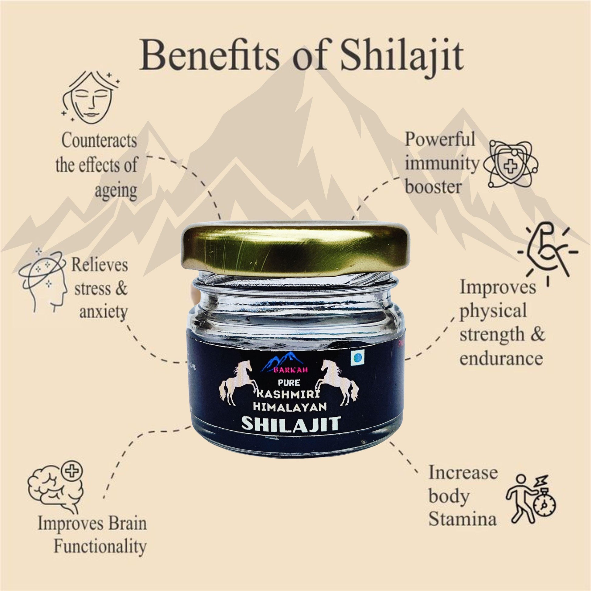 Natural Shilajit mineral supplement from Kashmir
