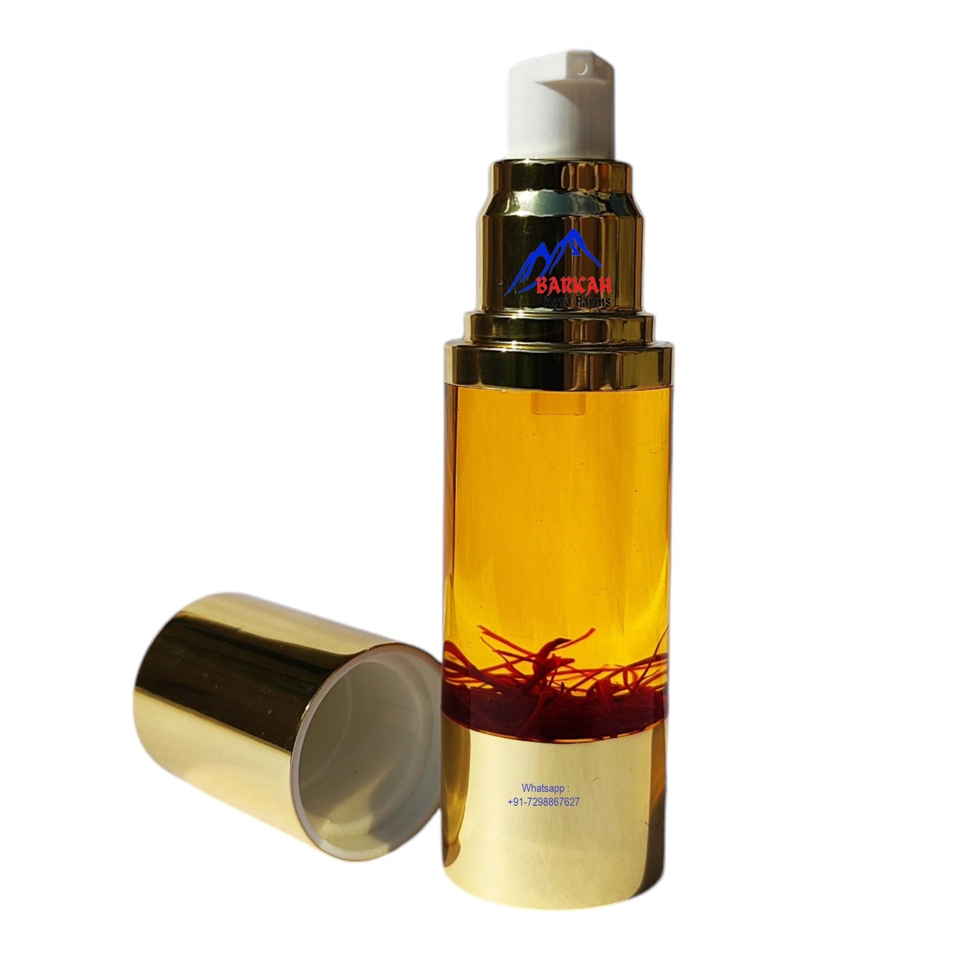 Pure Kashmiri saffron-infused oil bottle for skin care